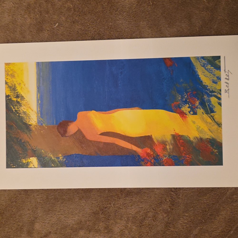 EMILE BELLET*D'Or Et De Reve* Colorful Abstract Art Print